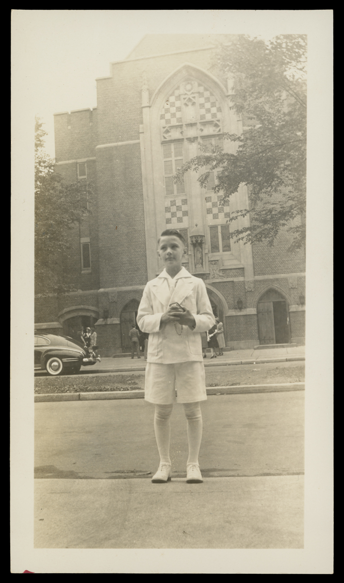 Richard Rohyans Johnson at his First Communion, Visitation Catholic Church, Detroit, Michigan, 1941 Richard Rohyans Johnson at his First Communion, Visitation Catholic Church, Detroit, Michigan, 1941