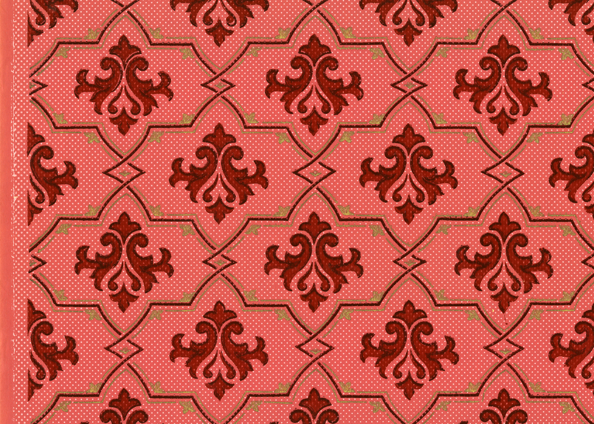 Geometric and Floral Wallpaper Sample