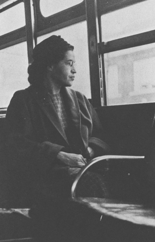 Rosa Parks Rosa Parks seated on bus