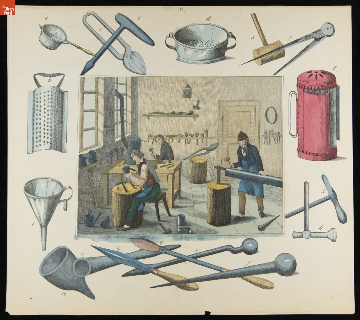 Lithograph, "Tinsmiths," circa 1840 Lithograph, "Tinsmiths," circa 1840