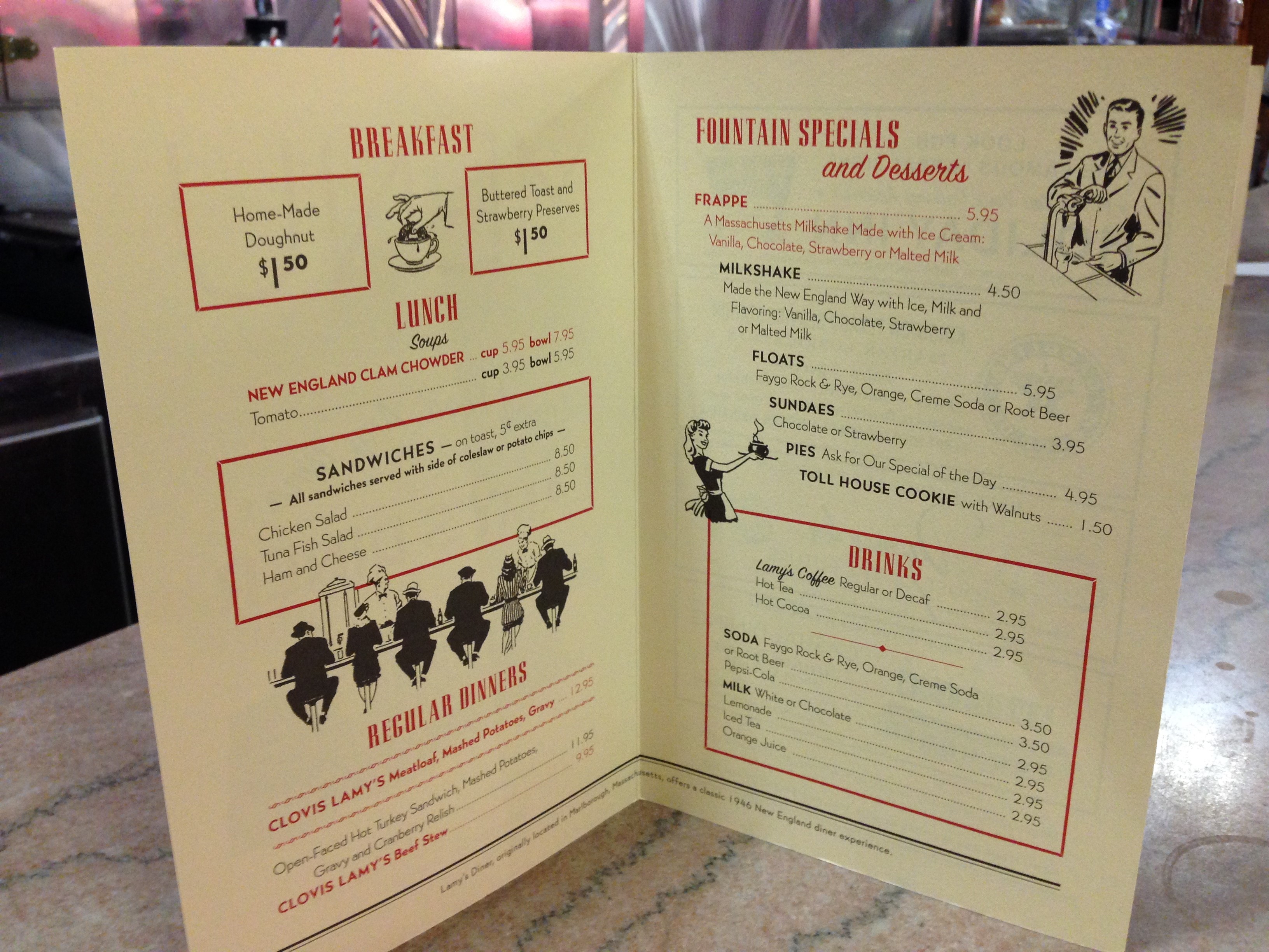 Lamy&#39;s menu inside