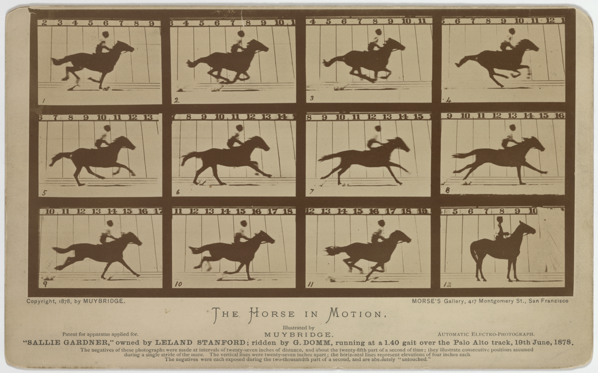 Muybridge's series The Horse in Motion Photographs from Muybridge’s series The Horse in Motion