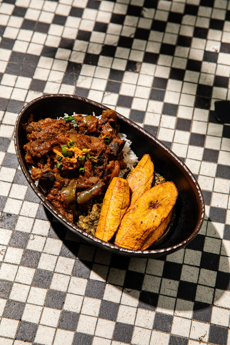 BaobabFare-138 Photo of a Classic East African dish (intore) served at Baobab Fare