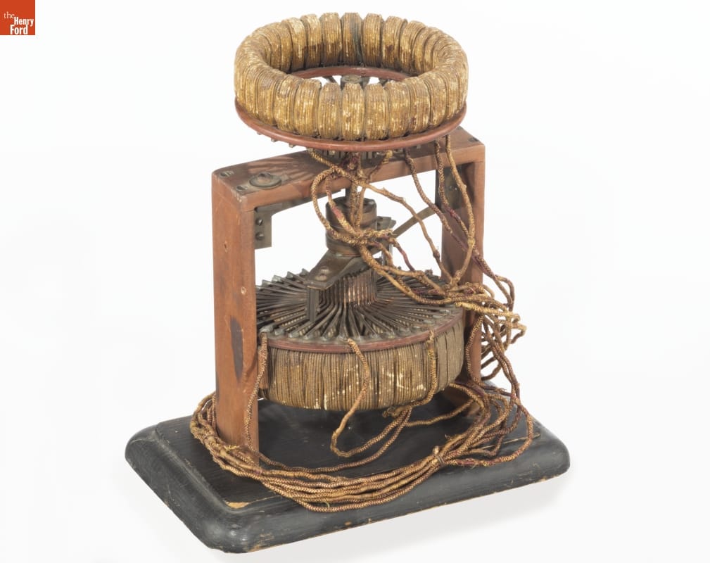 Piece of equipment with many wires or cables