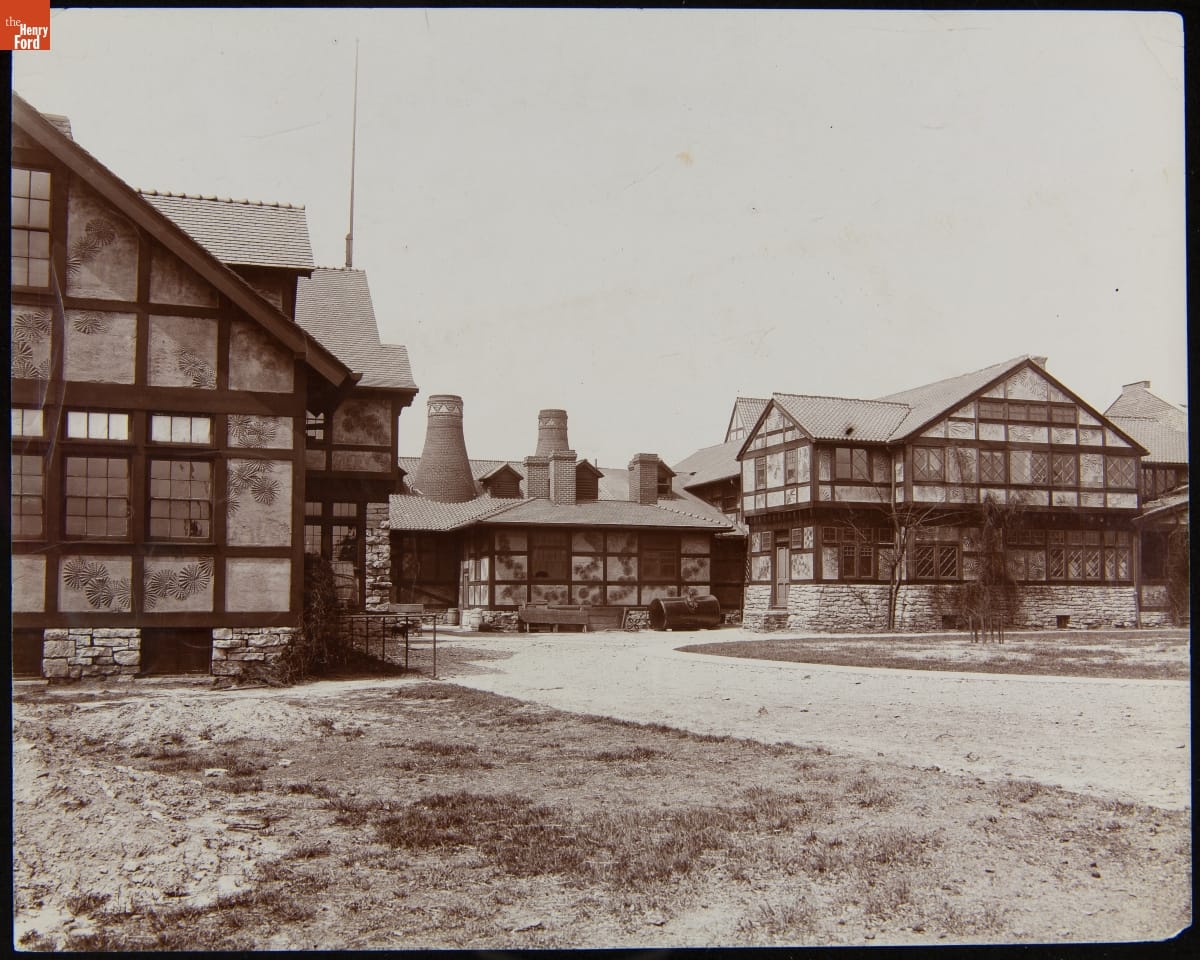 Complex of several intricately timbered buildings