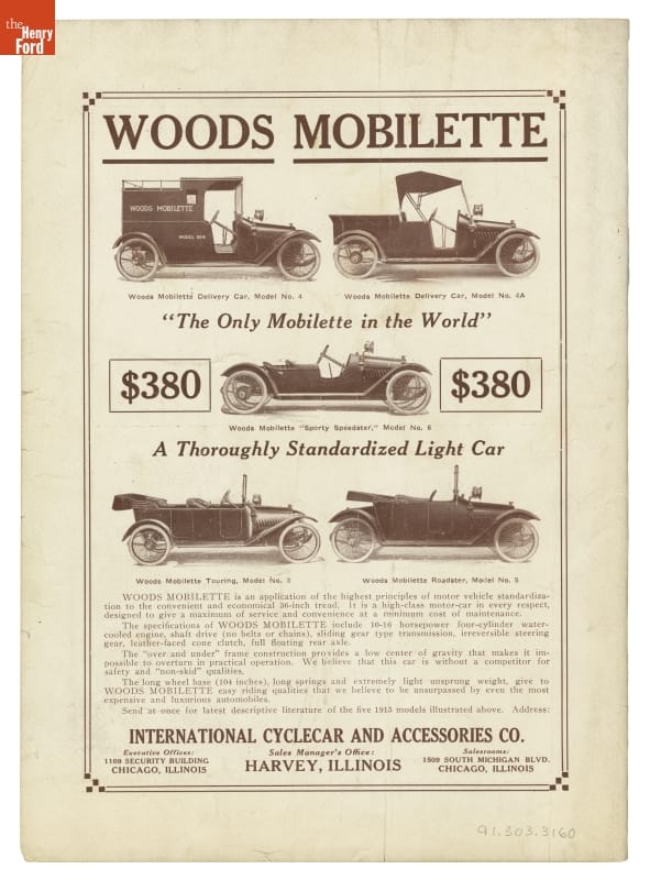 Page with images of cars and text