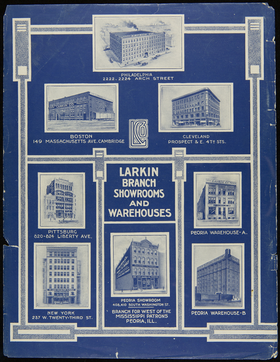 Images of buildings with text
