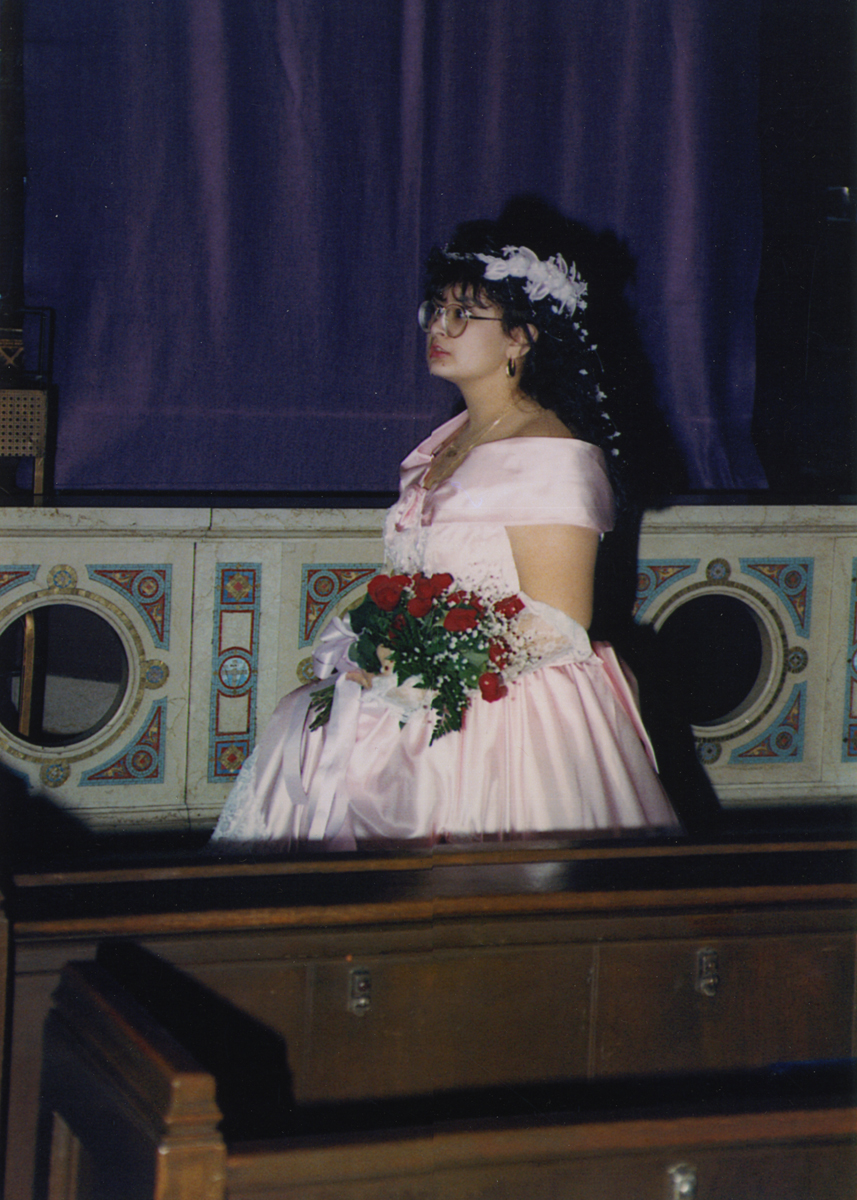 Maritza Garza at Her Quinceanera, Holy Redeemer Church, Detroit, Michigan, 1992 Maritza Garza at Her Quinceanera, Holy Redeemer Church, Detroit, Michigan, 1992
