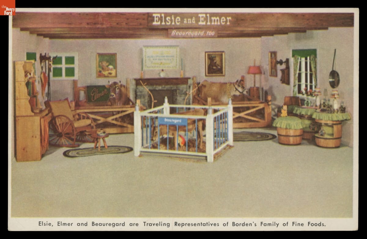 thf705094 Elsie, Elmer and Beauregard are Traveling Representatives of Borden's Family of Fine Foods, 1947-1957